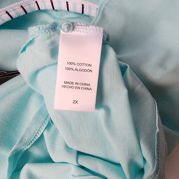 NWT Carole Hochman 2-Piece Pajama Set Aqua Blue | Cozy Lounge Sleepwear Women 2X - Picture 14 of 16